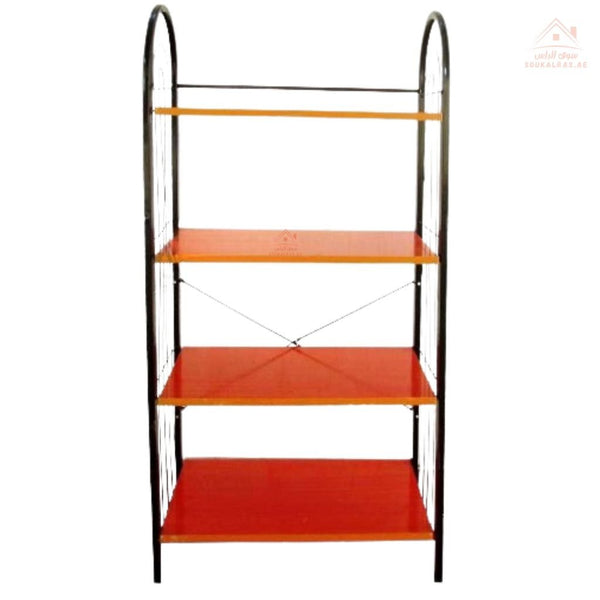 Venice 4 - Tier Metal & Wood Storage Shelfs | W63×D30×H124CM |perfect for kitchen, office, or bedroom - Souk Al Ras