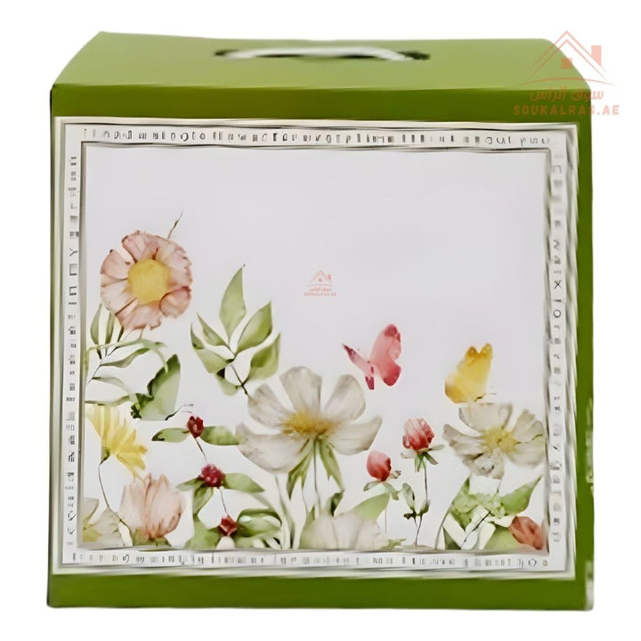 Venice 6 - Piece Porcelain Soup Bowl Set with Spoons | Elegant Floral Design | Premium Gift Box |Perfect for Daily Use or as a Gift - Souk Al Ras