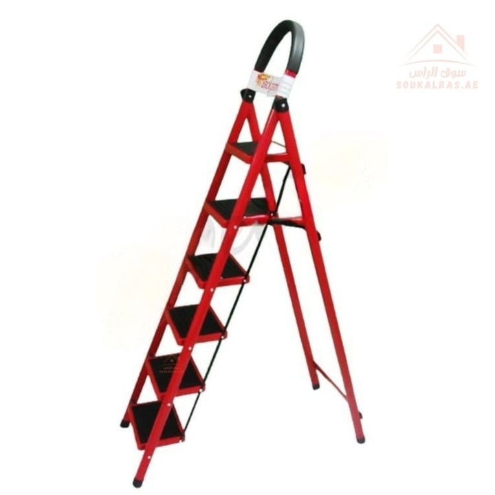 Venice 6 - Step Folding Ladder | 188×38 cm | Sturdy & Safe Design for Home & Professional Use - Souk Al Ras
