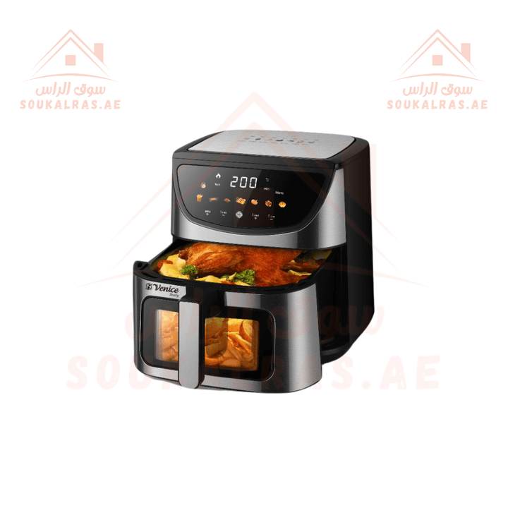 Venice 8L Air Fryer | 1800W Power | 7 Pre - Set Cooking Functions | Digital Control |24 months warranty - Souk Al RasCooking Utensils