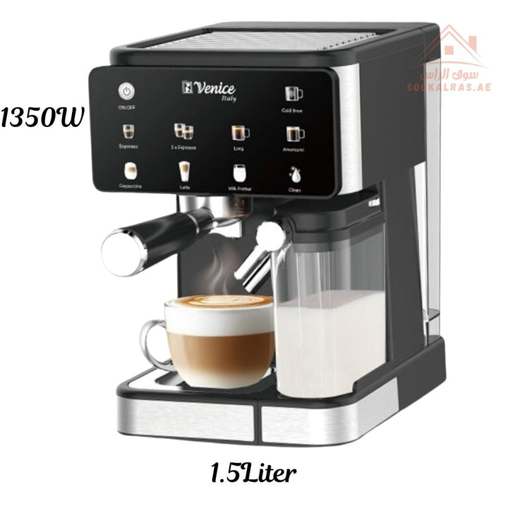 Venice 9 - in - 1 Pro Barista Espresso Machine | 20 Bar | 1350W | Professional Home Coffee Maker, Designed to deliver café - quality coffee at home. - Souk Al Ras