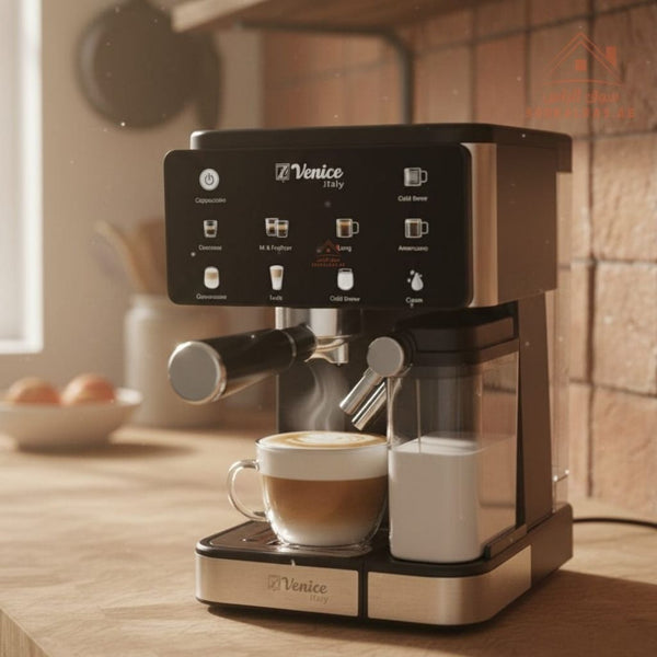 Venice 9 - in - 1 Pro Barista Espresso Machine | 20 Bar | 1350W | Professional Home Coffee Maker, Designed to deliver café - quality coffee at home. - Souk Al Ras