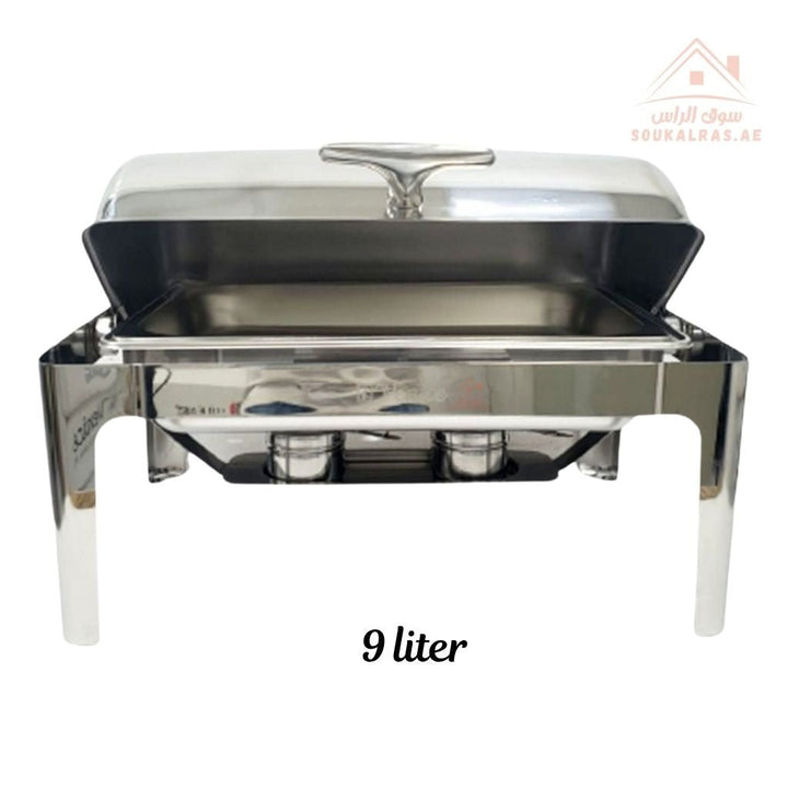 Venice 9L Stainless Steel Chafing Dish | Single Pan Buffet Warmer | Professional Catering - Souk Al Ras