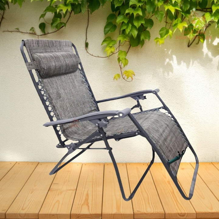 Venice Adjustable Recliner Chair with Headrest | Foldable Outdoor & Indoor Relax Chair, Breathable fabric for long - lasting use - Souk Al Ras