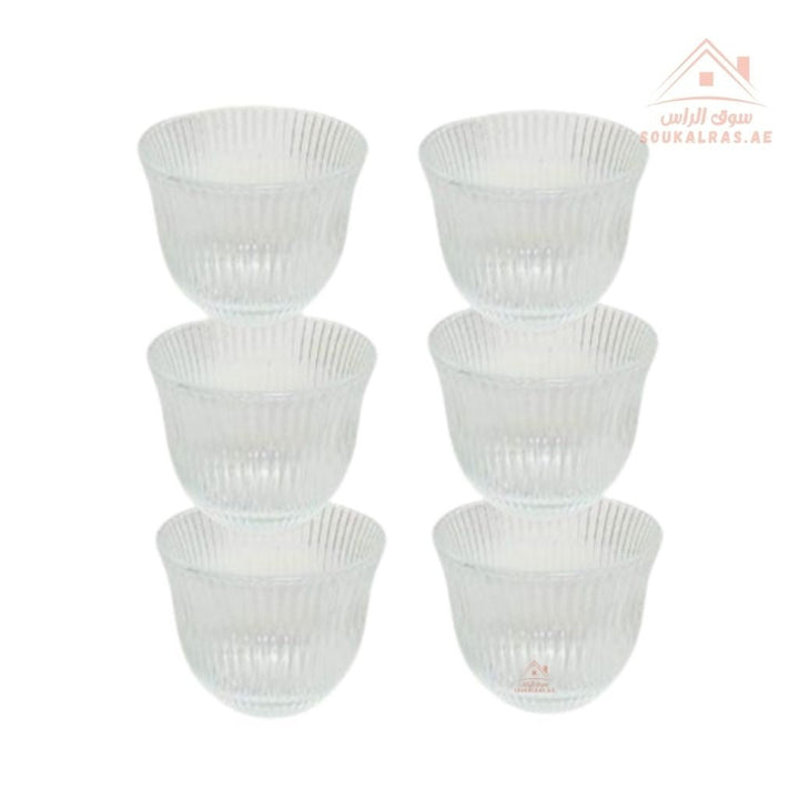 Venice Arabic Coffee Pot with 6 Glass Cups |Elegant design, durable material, and perfect for gatherings. - Souk Al Ras