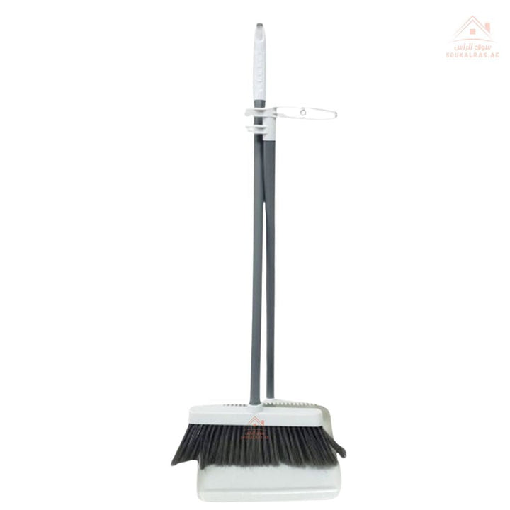 Venice Broom and Dustpan Set | Long Handle | Compact Standing Design | Ideal for Home & Office - Souk Al Ras