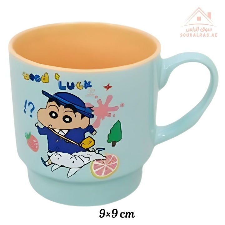 Venice Cartoon Ceramic Mug – 9×9 cm | Cute Kids Mug with Assorted Designs | Durable Coffee & Milk Cup - Souk Al Ras