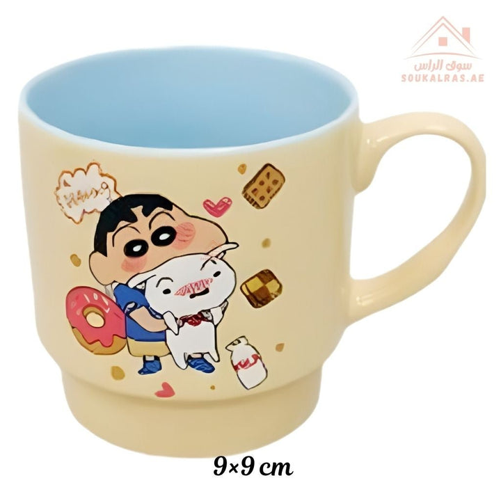 Venice Cartoon Ceramic Mug – 9×9 cm | Cute Kids Mug with Assorted Designs | Durable Coffee & Milk Cup - Souk Al Ras