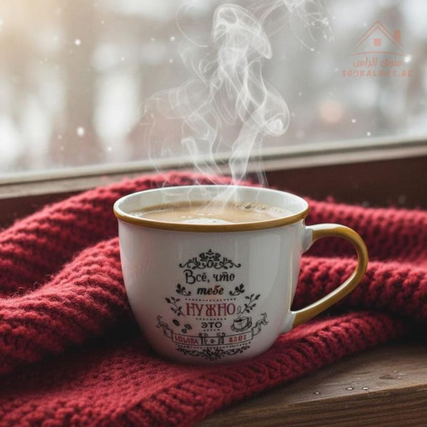 Venice Ceramic Coffee Mug 11x9cm | Elegant Printed Design | Premium Quality | Perfect for Hot Beverages | mix designs - Souk Al Ras