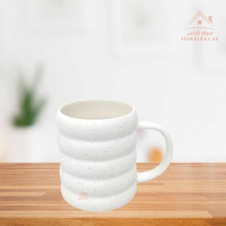 Venice Ceramic Mug 390ML | Elegant Wave Design | Durable & Stylish Coffee Cup| Perfect for daily use at home or office. - Souk Al Ras