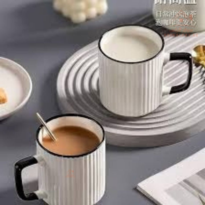 Venice Ceramic Mug 400ML | Stylish & Durable | Perfect for Coffee & Tea | Easy to clean and safe for daily use - Souk Al Ras