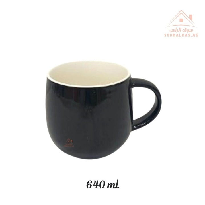 Venice Ceramic Mug 640ML | Large Coffee & Tea Cup | Mix Colors| durable and safe for daily use - Souk Al Ras