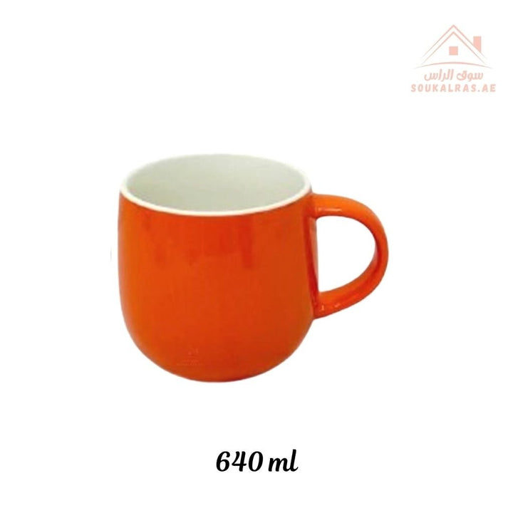 Venice Ceramic Mug 640ML | Large Coffee & Tea Cup | Mix Colors| durable and safe for daily use - Souk Al Ras