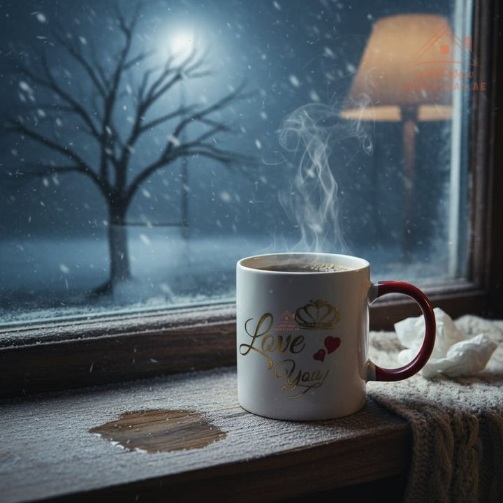 Venice Ceramic Mug | 7.5 × 9.5 cm | “Love & Kiss Me” Design | Premium Printed Coffee & Tea Mug | Perfect Gift for Home & Office - Souk Al Ras