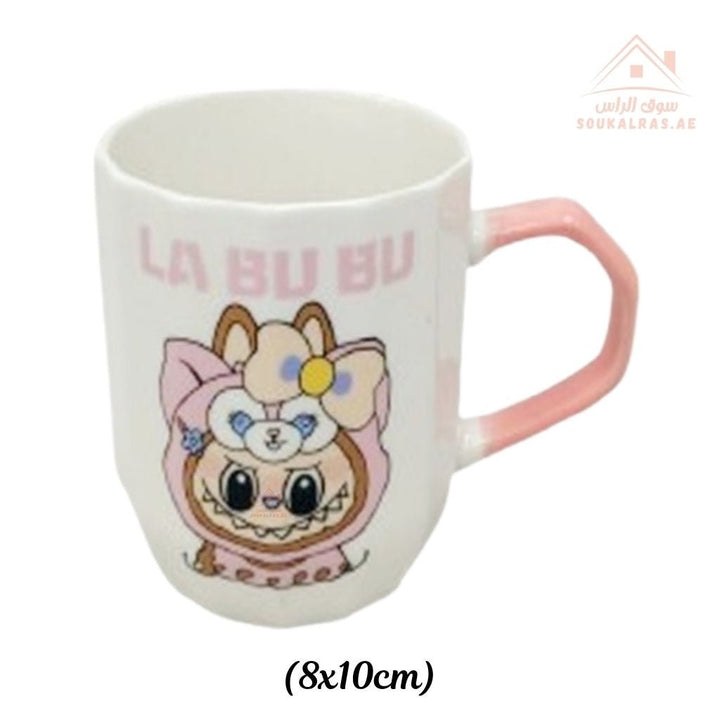 Venice Ceramic Mug – LA BU BU Cartoon Design | Perfect for: Home, office, kids, or as a gift | Mix designs - Souk Al Ras