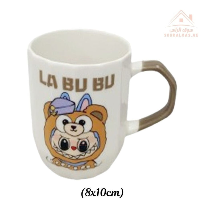 Venice Ceramic Mug – LA BU BU Cartoon Design | Perfect for: Home, office, kids, or as a gift | Mix designs - Souk Al Ras