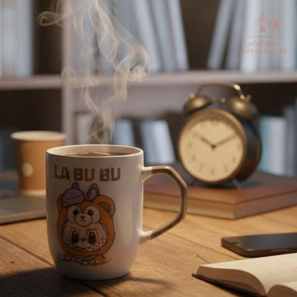 Venice Ceramic Mug – LA BU BU Cartoon Design | Perfect for: Home, office, kids, or as a gift | Mix designs - Souk Al Ras