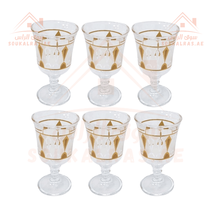 Venice High - Quality Glassware Set of 6 | Elegant Drinking Glasses | Premium Design | Perfect for Home & Events - Souk Al RasGlasses and Tumblers