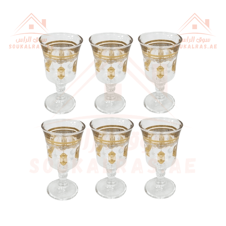 Venice High - Quality Glassware Set of 6 | Premium Decorative Glasses for Elegant Dining | Ideal for Special Occasions - Souk Al RasGlasses and Tumblers