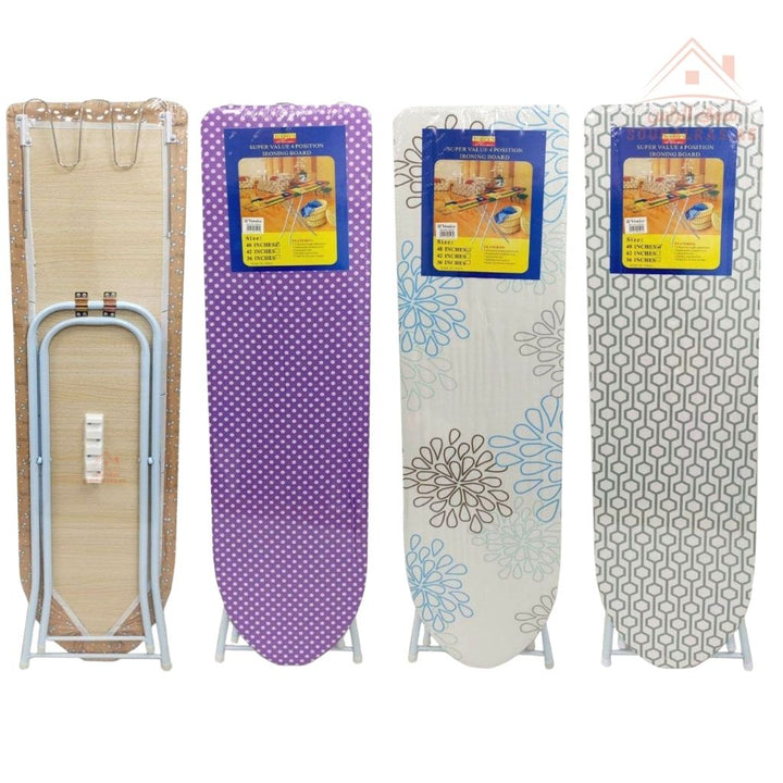 Venice Ironing Board 122x30 cm| Foldable & Adjustable | Sturdy Steel Frame - Souk Al Ras