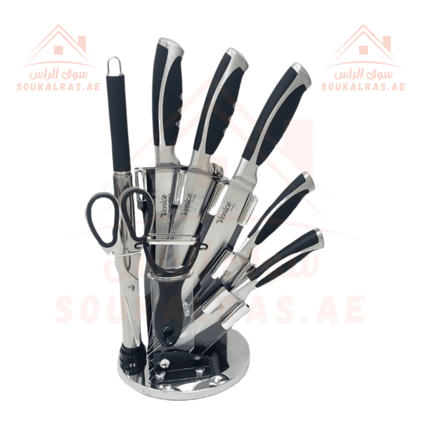 Venice Italy 9PCS Stainless Steel Knife Set - Souk Al RasKitchen Knives