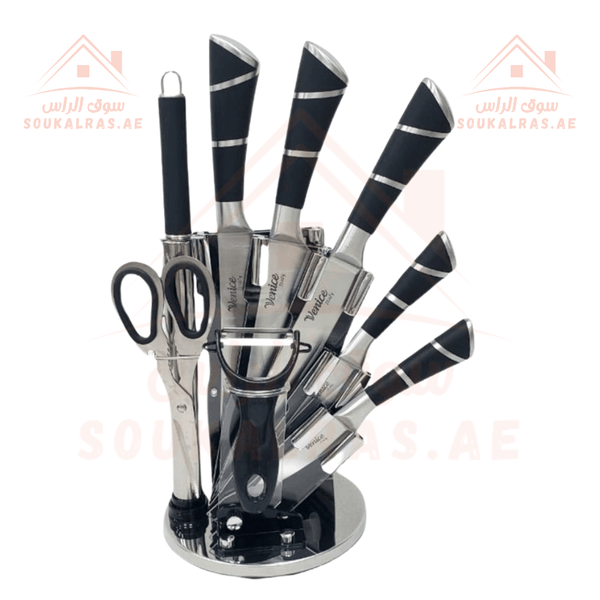 Venice Italy 9PCS Stainless Steel Knife Set - Souk Al RasKitchen Knives