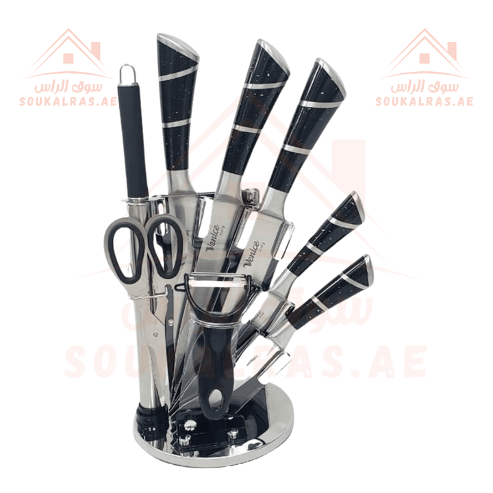 Venice Italy 9PCS Stainless Steel Knife Set - Souk Al RasKitchen Knives