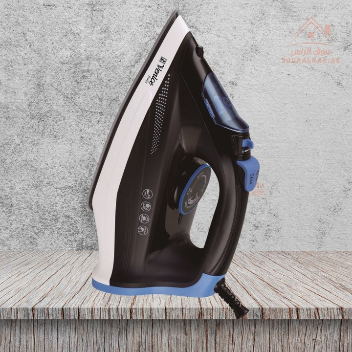 Venice Italy Steam Iron 2200W | Ceramic Coating Soleplate | Powerful & Durable|Adjustable steam function for different fabrics - Souk Al Ras