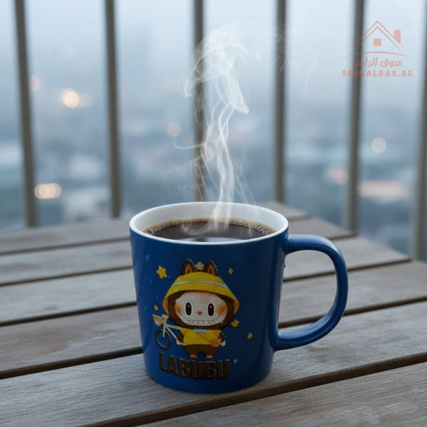 Venice Labubu Ceramic Mug | 8x8cm Colorful Cartoon Coffee Cup | Cute Character Design | Durable Ceramic Material - Souk Al Ras