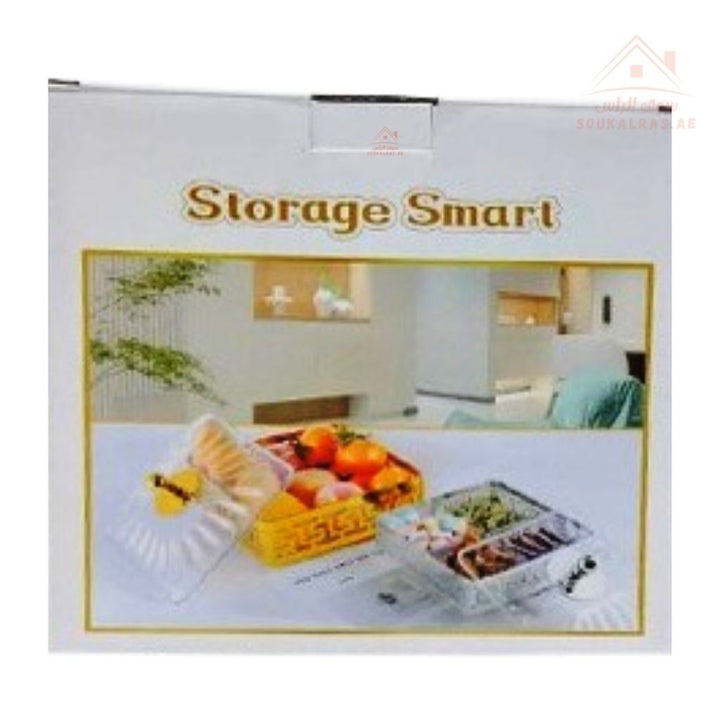 Venice Luxury 4 - Section Serving Box with Lid | Elegant Storage Dish for Nuts & Snacks - Souk Al Ras