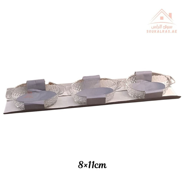 Venice Luxury Glass Serving Bowls 8×11CM| Premium Dessert & Snack Bowls | Elegant Tableware for Home & Hospitality - Souk Al Ras