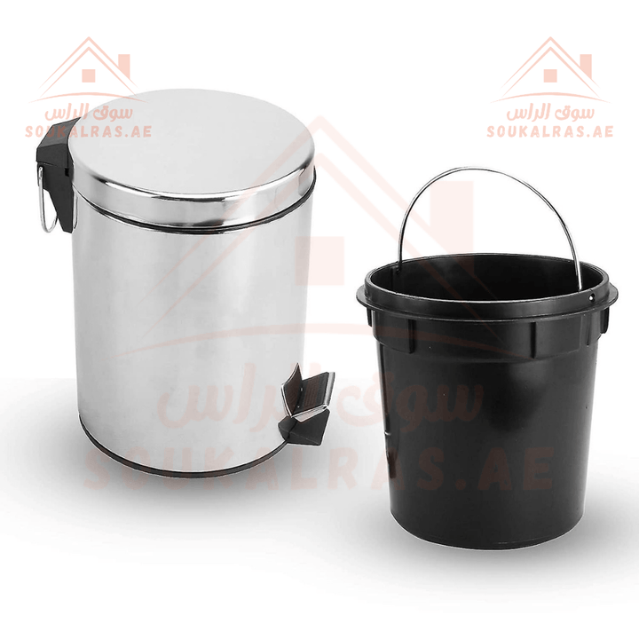 Venice Pedal Bin 20L | Stainless Steel Trash Can with Lid | Removable Bucket & Pedal - Souk Al Ras