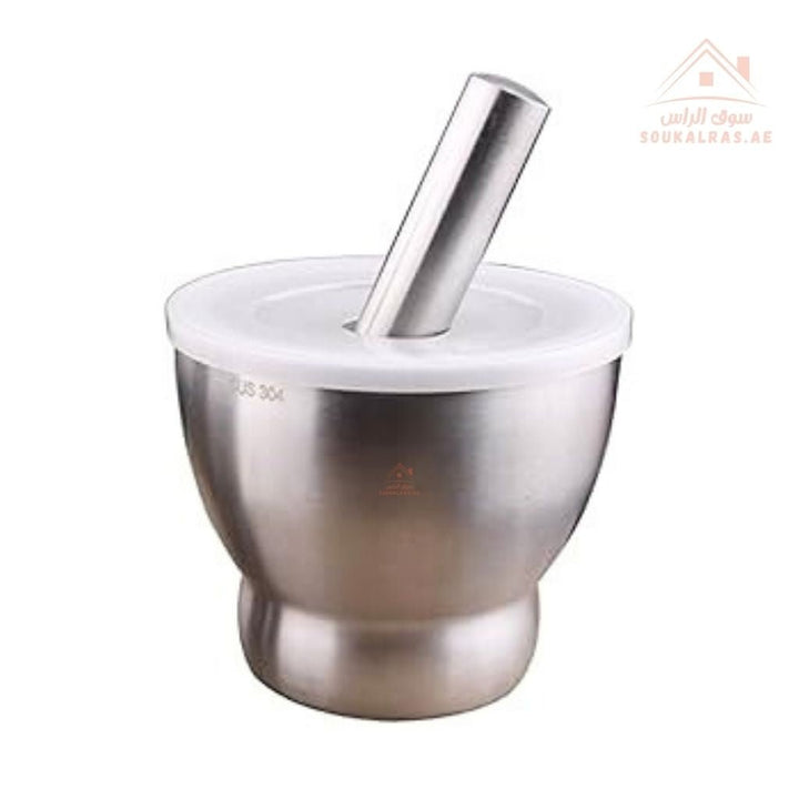 Venice Premium Stainless Steel Mortar & Pestle | Heavy - Duty Spice & Herb Grinder | Rust - resistant and safe for health - Souk Al Ras