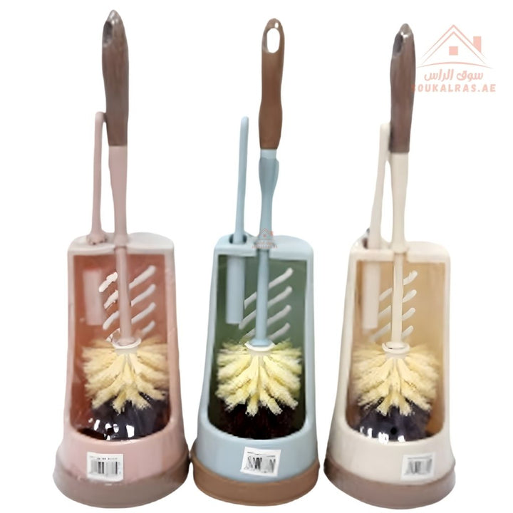Venice Premium Toilet Brush with Holder – Deep Cleaning 360° Bristles | Hygienic Bathroom Cleaning Set | Assorted Colors - Souk Al Ras