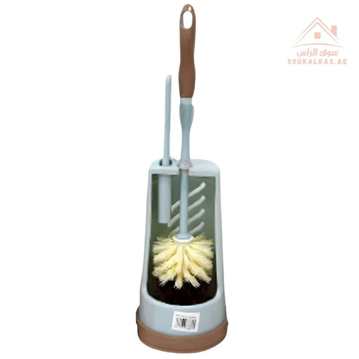 Venice Premium Toilet Brush with Holder – Deep Cleaning 360° Bristles | Hygienic Bathroom Cleaning Set | Assorted Colors - Souk Al Ras