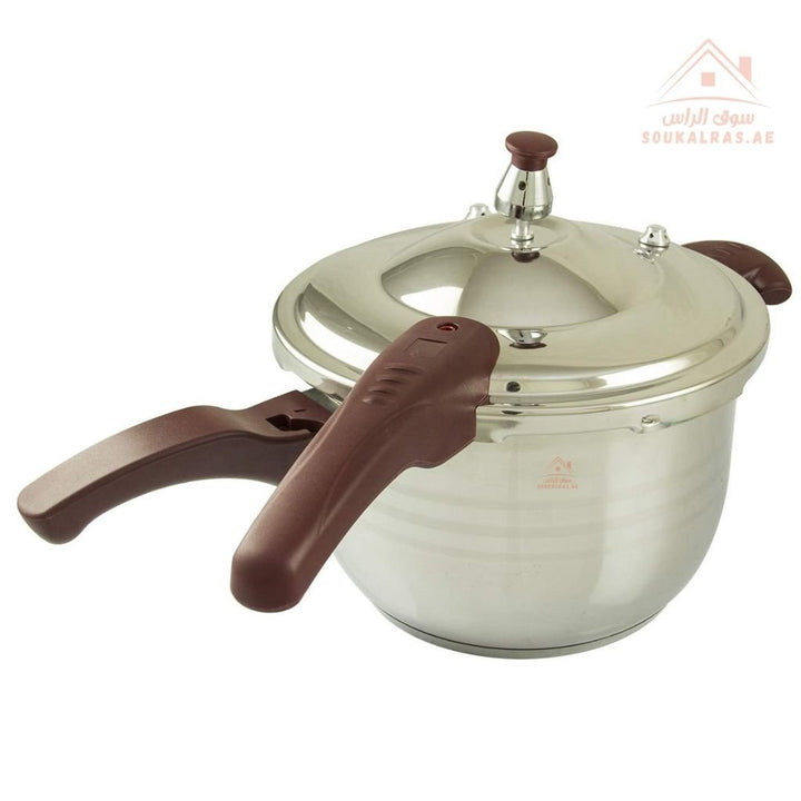 Venice Pressure Cooker | Available In Sizes 5L, 7L, 9L, 11L | Premium 18/10 Stainless Steel Build | Includes Glass Lid, Steamer Plate & Gasket - Souk Al Ras