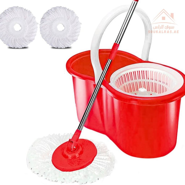 Venice Rotary Spin Mop Set with Bucket | 360° Rotating Cleaning System | Durable Plastic Spinner | Multi - Color Options - Souk Al Ras