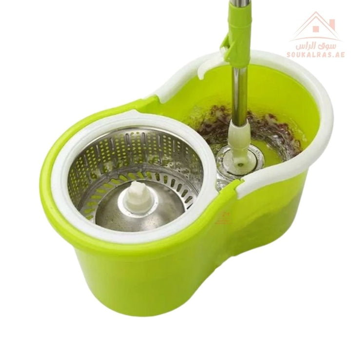 Venice Spin Mop Set with Bucket | 360° Rotating Cleaning System | Durable Stainless Steel Basket | Multi - Color Options - Souk Al Ras