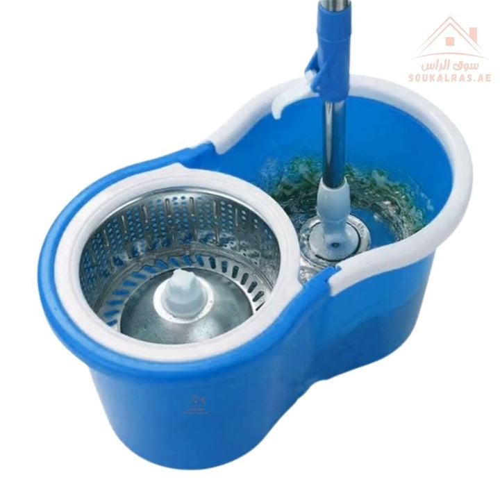 Venice Spin Mop Set with Bucket | 360° Rotating Cleaning System | Durable Stainless Steel Basket | Multi - Color Options - Souk Al Ras