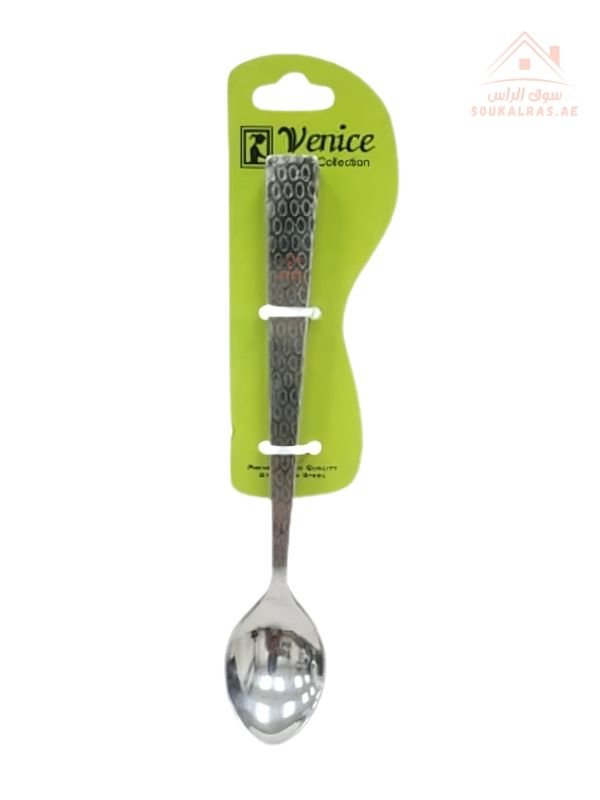 Venice Stainless Steel Long Handle Spoon – Set of 6 Pcs | Durable & Elegant Design | Made in India - Souk Al Ras