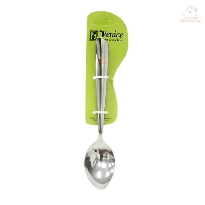 Venice Stainless Steel Table Spoon – Set of 6 Pcs | Durable & Elegant Design | Ideal for everyday meals and elegant dining | Made in India - Souk Al Ras