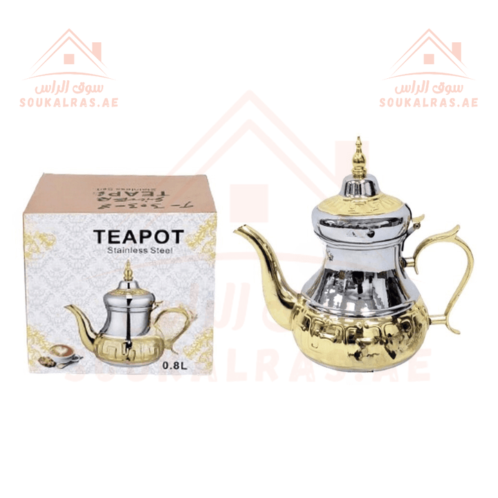 Venice Stainless Steel Teapot 0.8L - Elegant and Durable - Souk Al RasTeapots & Coffee Servers