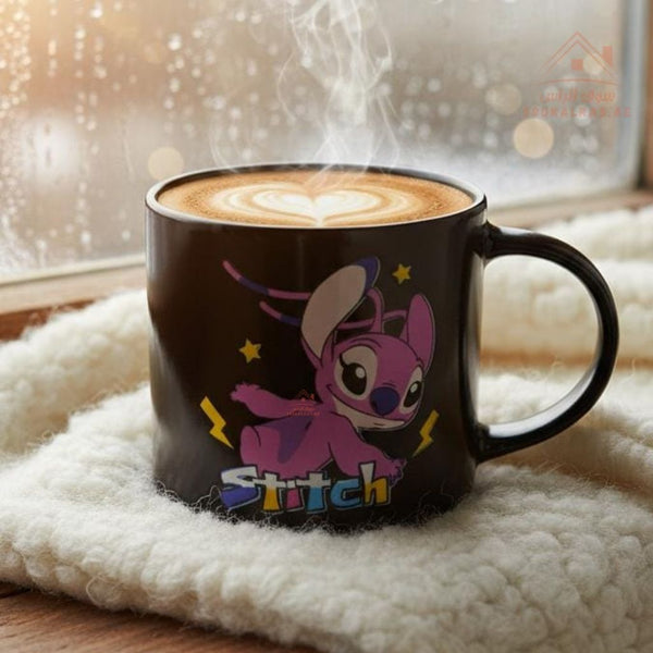 Venice Stitch Ceramic Mug | Cute Cartoon Design | Assorted Colors & Styles | Kids & Adults Coffee/Tea Mug - Souk Al Ras