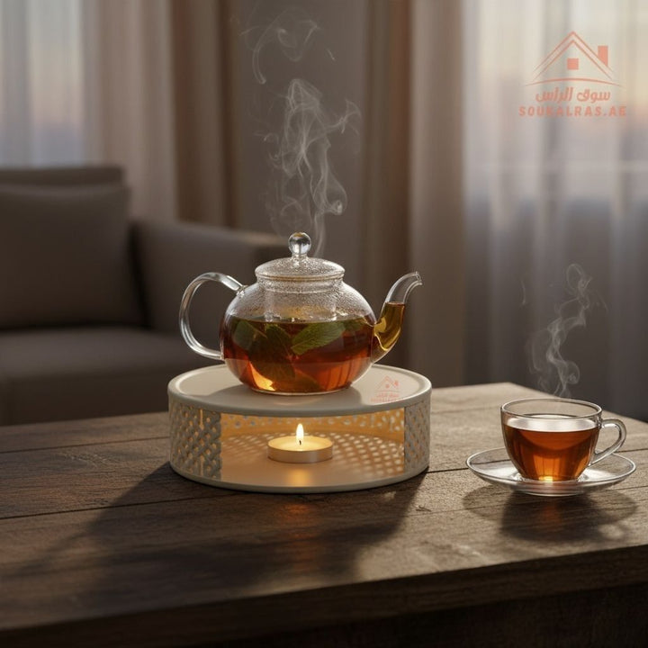 Venice Tea & Coffee Warmer Candle | 15CM Elegant Design | Perfect for homes, offices, and gatherings | mix colors - Souk Al Ras