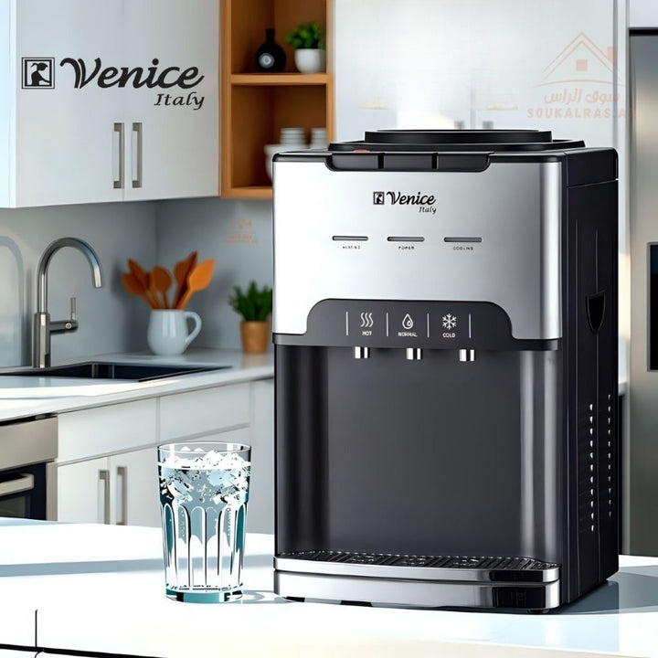 Venice Water Electric Dispenser 2 - in - 1 | Pipeline & Bottle Loading | Hot & Cold Water | Premium Floor Standing Dispenser - Souk Al Ras