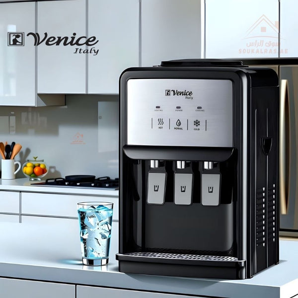 Venice Water Electric Dispenser 2 - in - 1 | Pipeline & Bottle Loading | Hot & Cold Water | Premium Floor Standing Dispenser - Souk Al Ras