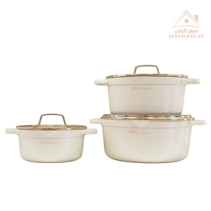 Vista Series Crystal Ceramic 9 - Piece Cookware Set | 6 - Layer Coating | Premium Scratch & Heat Resistance | Induction Compatible - Souk Al Ras