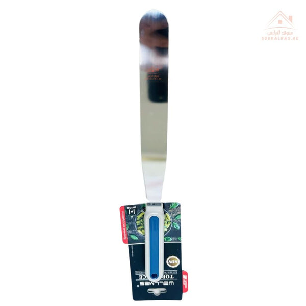 Wellmes Offset Spatula Set | Long Icing Blades | Stainless Steel Cake Decorating Tools | Ergonomic Handle - Souk Al Ras