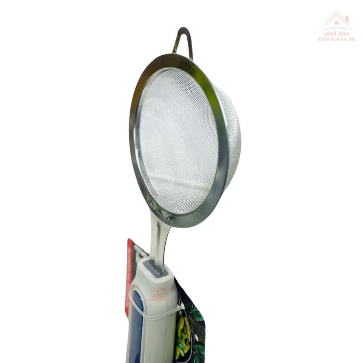 Wellmes Stainless Steel Fine Mesh Strainer Tea Sieve | ergonomic Handle | Ideal for tea, flour, sauces, and liquids. - Souk Al Ras