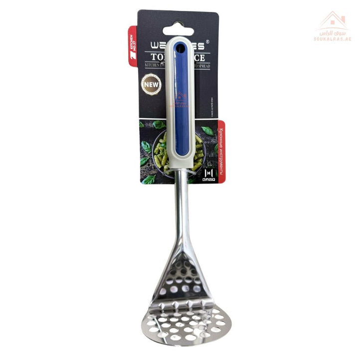 Wellmes Stainless Steel Potato Masher | Heavy - Duty with Comfortable Handle | Perfect for potatoes, vegetables, and baby food - Souk Al Ras